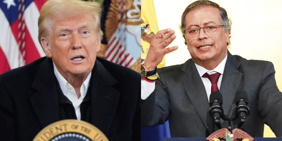 Presidentes Gustavo Petro y Donald Trump