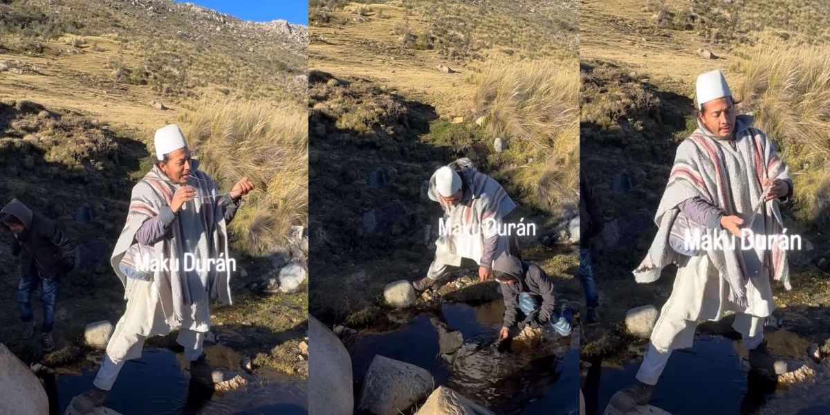 Maku Durán, nativo de la comunidad de Jimain, compartió un video en el que muestra cómo los ríos de la Sierra Nevada de Santa Marta se congelan debido a las bajas temperaturas.