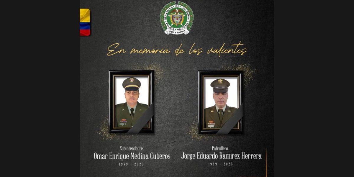 Policía de Colombia. Policías asesinados en el sur de Bolívar