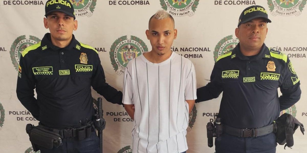 Policía Metropolitana de Barranquilla. Juan David Montenegro Contreras, alias 'El pollo'.