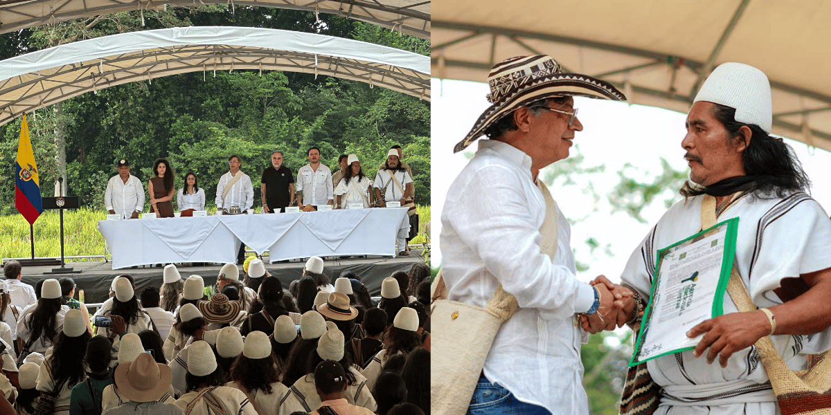 Cortesía Presidente Petro entregó más de 1.000 hectáreas al pueblo Arhuaco