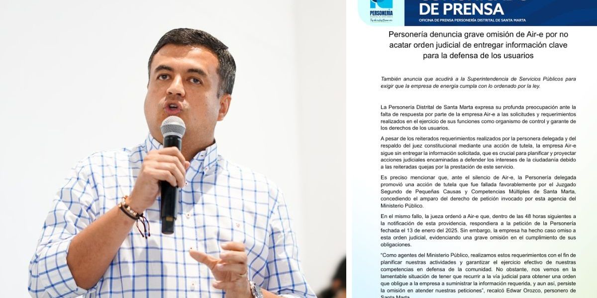 Cortesía Edwar Orozco, personero