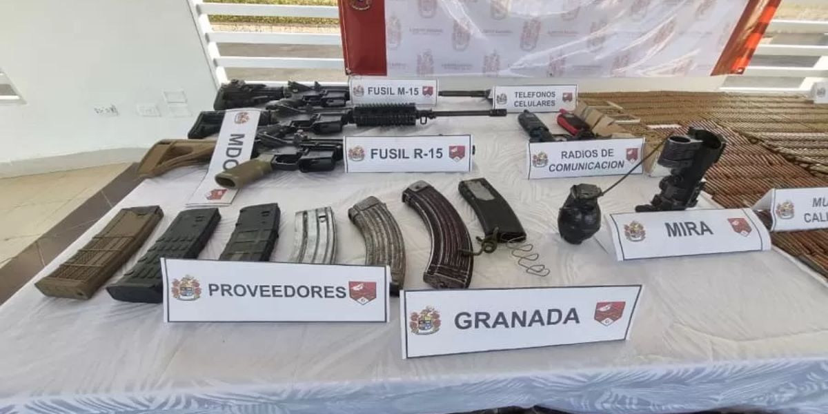 Ejército Nacional Elementos incautados.