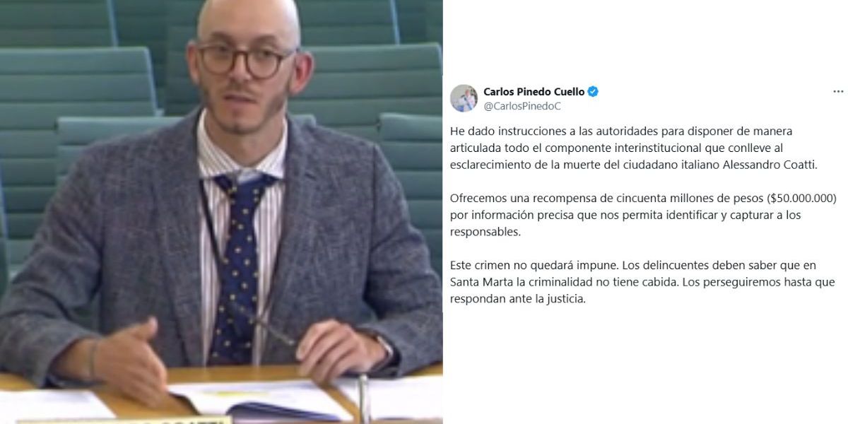 Cortesía Alessandro Coatti, asesinado en Santa Marta