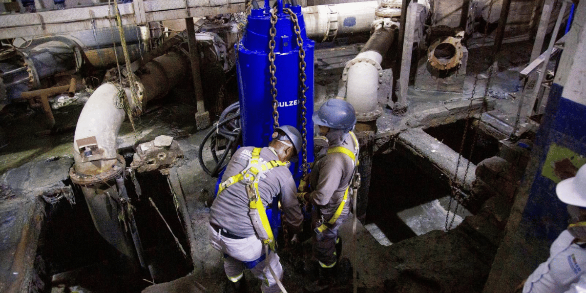 Cortesía Essmar restablece operación de la Ebar Norte con nueva bomba de alta capacidad