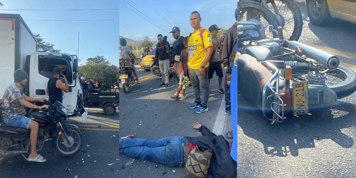 Cortesía Motociclista fallece en accidente en la Troncal del Caribe, cerca del barrio 20 de Octubre