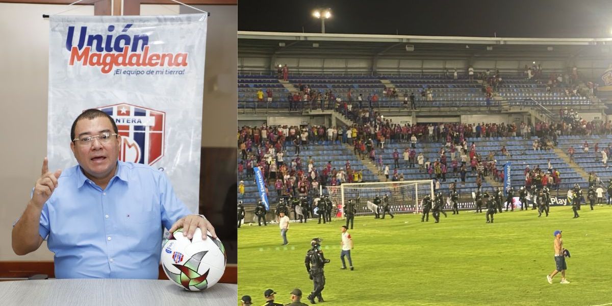 Cortesía. Desmanes en el estadio Sierra Nevada de Santa Marta