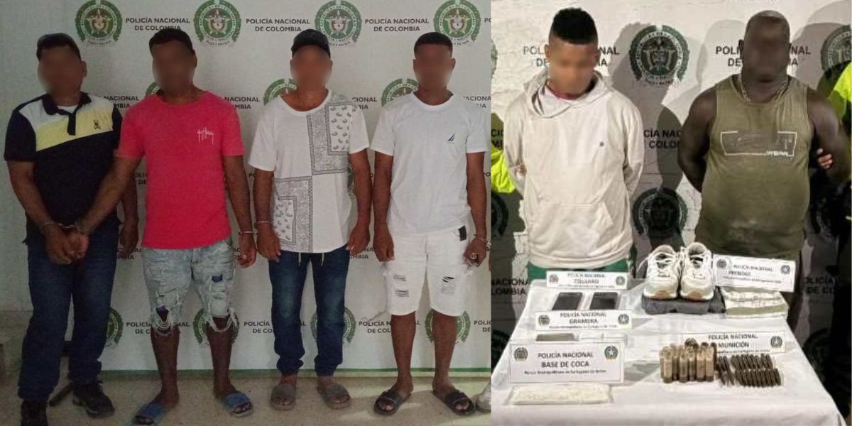 Policía Nacional. Capturados.