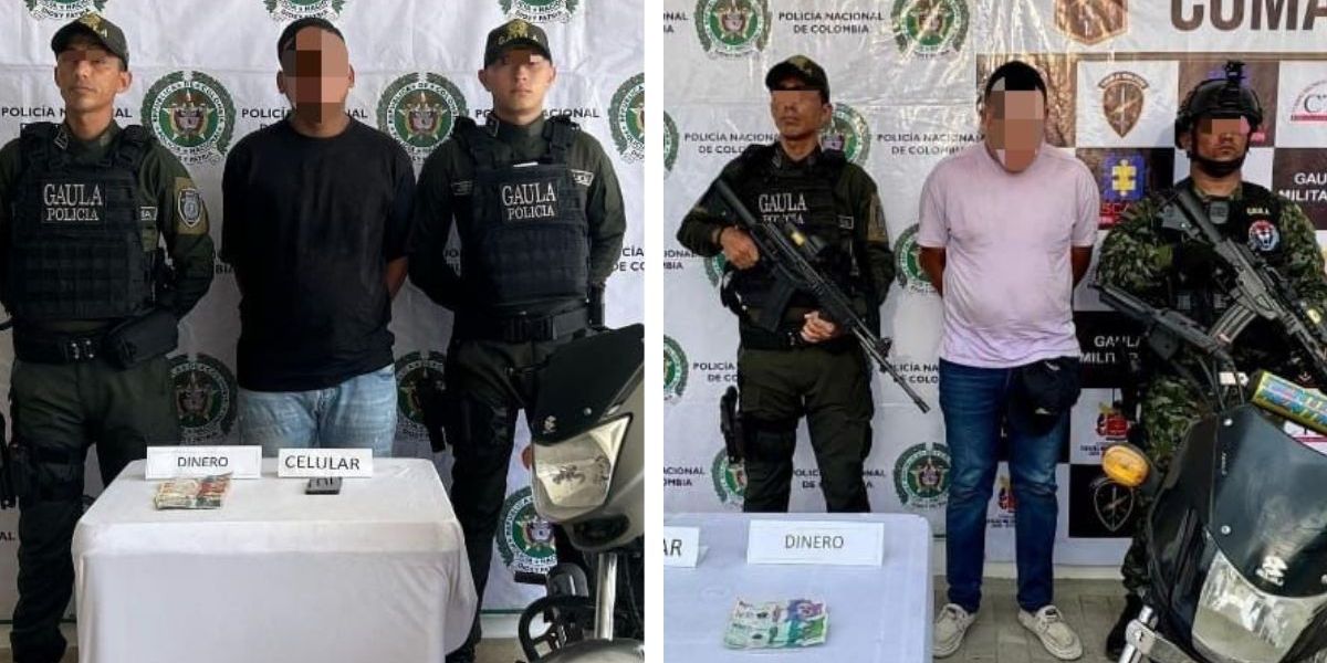 Cortesía Capturados por las autoridades.