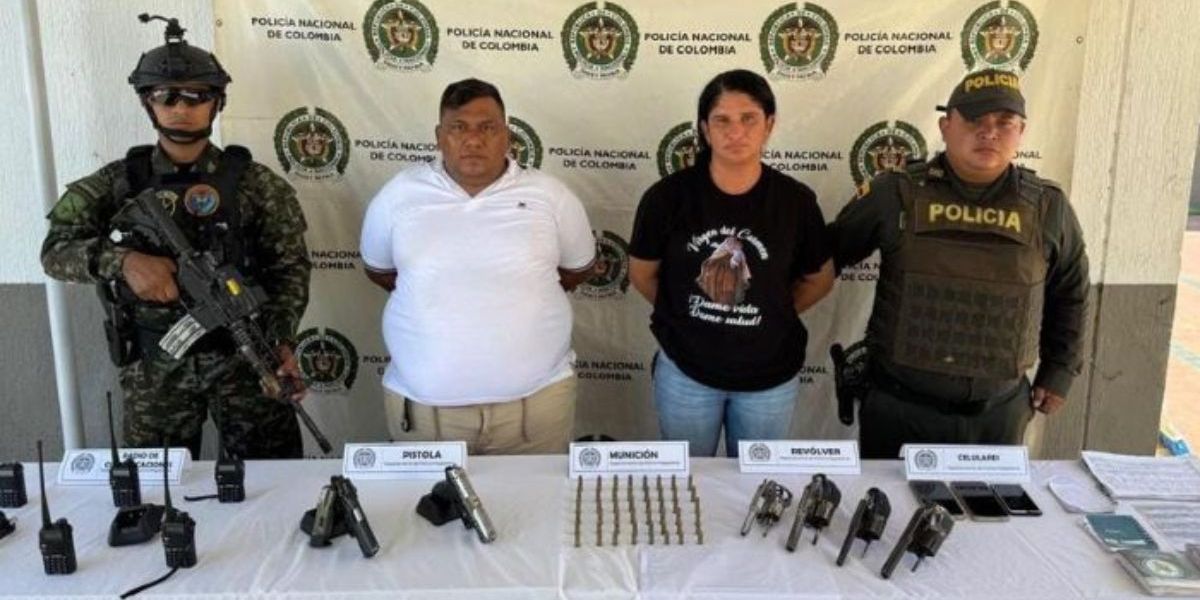 Policía del Magdalena. Moisés Ríos, alias ‘Valenciano’ y Yuleth Rodríguez, alias ‘Karla’