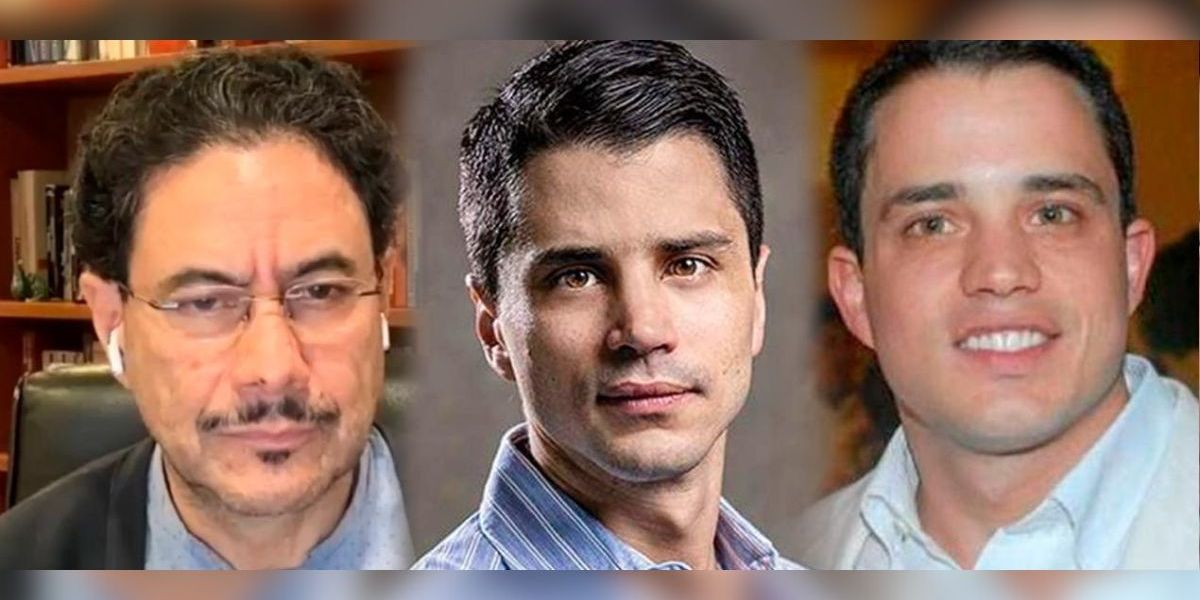 Senador Iván Cepeda y Tomás y Jerónimo Uribe.