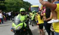 Hinchas despiden a la Selección Colombia en Barranquilla