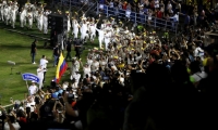Delegación colombiana, durante el desfile de inauguración de los Bolivarianos.