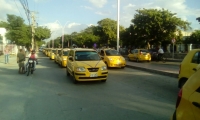 más 1500 taxis se tomaron las calles de Santa Marta.