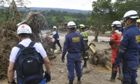 Organismos de socorro en Mocoa.