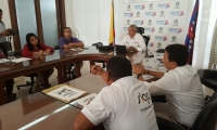 Aspecto de la reunión desarrollada en las instalaciones de la Gobernación.