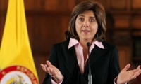 La Canciller María Ángela Holguín.