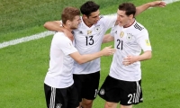 Lars Stindl, celebra el gol que finalmente le dio el título a Alemania en la Copa Confederaciones.