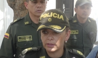 Coronel Sandra Vallejos, comandante de la Policía Metropolitana de Santa Marta.