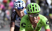 El antioqueño Rigoberto Urán durante su participación en la contrarreloj que definió el podio del Tour de Francia.