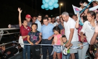 Rafael Martínez, durante la inauguración del sendero petaonal.