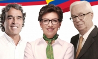 Sergio Fajardo, Claudia López y Jorge Robledo, los integrantes de Coalición Colombia.