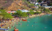 Playa de Taganga, ilustración. 