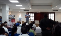 Carlos Vives, durante el foro realizado este 30 de octubre, en Santa Marta.