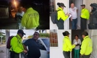 Los capturados por la Policía y el Gaula Militar. 