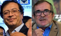 Gustavo Petro y Rodrigo Londoño.