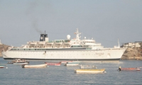 Crucero Freewinds en su llegada a Santa Marta.