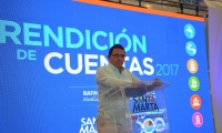 Rafael Martínez, durante la rendición de cuentas.