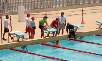 Tres deportistas de apnea batieron récords este sábado.