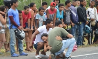 El dolor de la madre al ver la dolorosa escena de la muerte de su hija. 