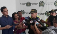 El General Mariano Botero, Comandante de la Policía Metropolitana de Barranquilla.