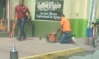 Esta imagen fue capturada este lunes en el Centro Histórico.