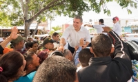 Iván Duque durante una manifestación en el municipio de Ciénaga