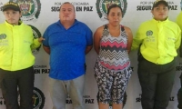 Los detenidos, Edilberto Rojas y Ángela Johana Guerra.