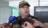 Teniente Coronel Yecid Peña, comandante operativo de la Policía de Barranquilla.