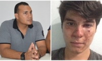 Regulador Lewis de la Hoz y joven denunciante Sebastián Noguera.