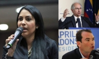 Delsa Solórzano, Antonio Ledezma,Tomás Guanipa.