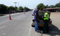 La Policía estuvo presente en las carreteras del Magdalena. 