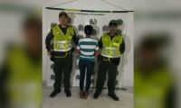 Policía del Magdalena Blanca Ortíz, presunta asesina de su exmarido en Fundación, Magdalena.