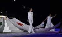  Paulina Vega durante la inauguración. 