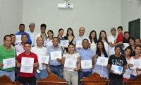 Algunos de los graduados en Turismo Comunitario.