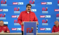  Nicolás Maduro interviniendo en el Congreso del Partido Socialista Unido.