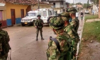 El Ejército en el municipio de El Tarra.