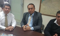 Aspecto de la reunión desarrollada en el despacho del Minminas en Bogotá.