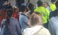 Panorama de la audiencia que se realizó en Paloquemao, en Bogotá.