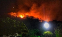  Imagen del incendio forestal en el Rodadero, del pasado lunes.